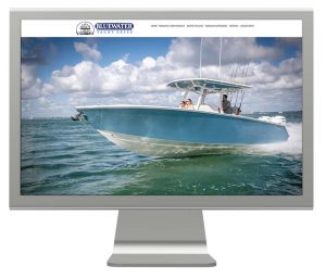 Monitor With Bluewater Website Screen